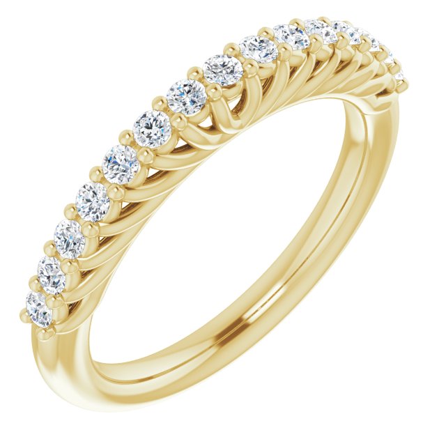 Trellis 0.38 Round Lab-Grown D/VVS2+ Anniversary Ring in 14KY | ViewA Trellis 0.38 Round Lab-Grown D/VVS2+ Anniversary Ring in 14KY | ViewA