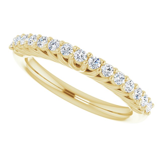 Trellis 0.38 Round Lab-Grown D/VVS2+ Anniversary Ring in 14KY | View5 Trellis 0.38 Round Lab-Grown D/VVS2+ Anniversary Ring in 14KY | View5