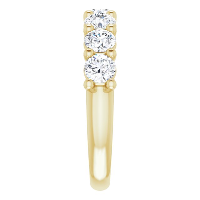 Trellis 1.61 Round Moissanite DEF/VVS Anniversary Ring in 14KY | ViewE Trellis 1.61 Round Moissanite DEF/VVS Anniversary Ring in 14KY | ViewE