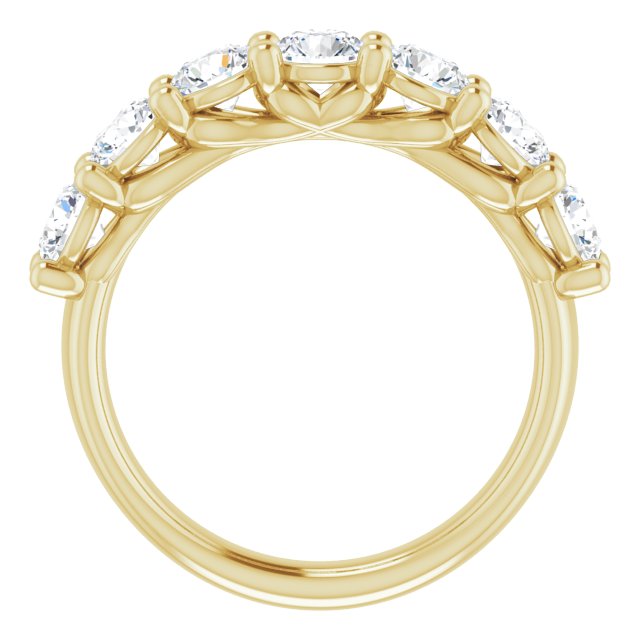 Trellis 1.61 Round Moissanite DEF/VVS Anniversary Ring in 14KY | ViewB_4 Trellis 1.61 Round Moissanite DEF/VVS Anniversary Ring in 14KY | ViewB_4