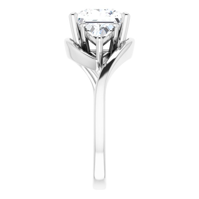 3.10 tcw Square Lab-Grown D/VVS2+ Bypass Three Stone Engagement Ring in PLAT | ViewE 3.10 tcw Square Lab-Grown D/VVS2+ Bypass Three Stone Engagement Ring in PLAT | ViewE