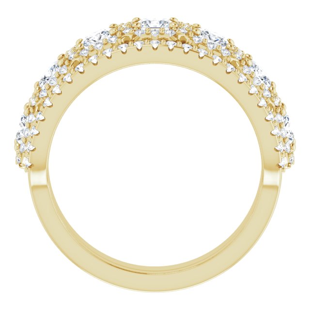Seven Stone 1.63 Square Lab-Grown GH/VS2+ Anniversary Ring in 18KY | AllComponents_ViewB_4 Seven Stone 1.63 Square Lab-Grown GH/VS2+ Anniversary Ring in 18KY | AllComponents_ViewB_4