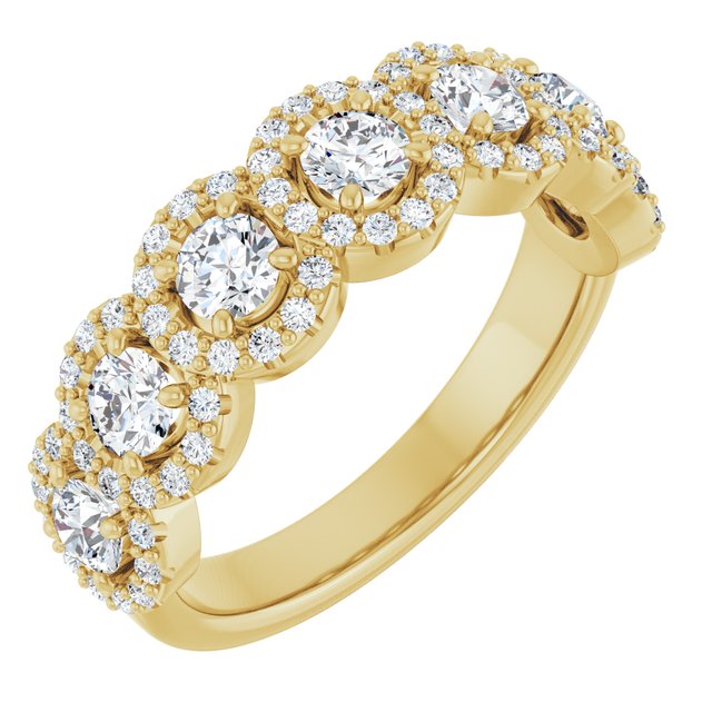 spend time with you   1400×760 1.21 Tcw Round Diamond EF/VS1+ Seven Stone Anniversary Ring 18K