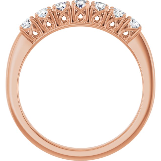 Seven Stone 0.42 Round Diamond EF/VS1+ Anniversary Ring in 14KR | ViewB_4