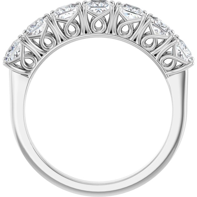 Seven Stone 1.26 Square Diamond EF/VS1+ Anniversary Ring in PLAT | ViewB_4 Seven Stone 1.26 Square Diamond EF/VS1+ Anniversary Ring in PLAT | ViewB_4