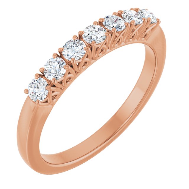 Seven Stone 0.42 Round Diamond EF/VS1+ Anniversary Ring in 14KR | ViewA