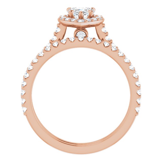 0.90 Tcw Heart Diamond EF/VS1+ Suspended Halo Engagement Ring in 14KR | AllComponents_ViewB_4
