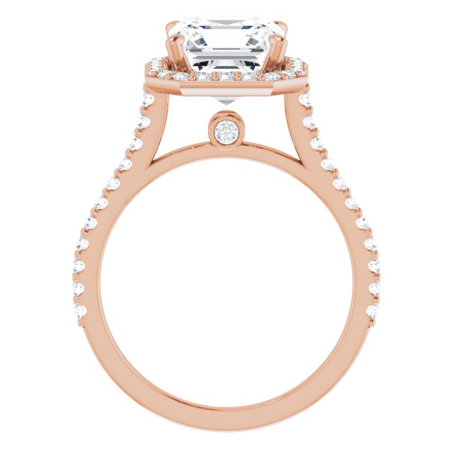 3.48 Tcw Asscher Lab-Grown GH/VS2+ Suspended Halo Engagement Ring in 18KR | ViewB_4 3.48 Tcw Asscher Lab-Grown GH/VS2+ Suspended Halo Engagement Ring in 18KR | ViewB_4