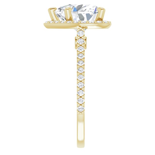 4.20 Tcw Heart Diamond GH/VS2+ Suspended Halo Engagement Ring in 14KY | ViewE 4.20 Tcw Heart Diamond GH/VS2+ Suspended Halo Engagement Ring in 14KY | ViewE