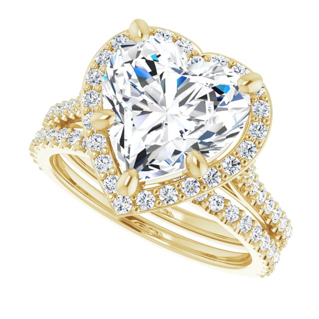 4.20 Tcw Heart Diamond GH/VS2+ Suspended Halo Engagement Ring in 14KY | AllComponents_View5 4.20 Tcw Heart Diamond GH/VS2+ Suspended Halo Engagement Ring in 14KY | AllComponents_View5