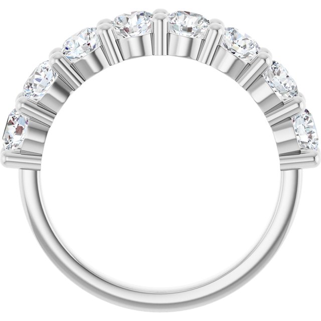 Classic 1.84 Round Diamond D/VVS2+ Anniversary Ring in 18KW | ViewB_4