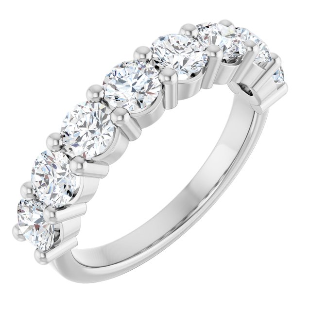 Classic 1.84 Round Diamond D/VVS2+ Anniversary Ring in 18KW | ViewA