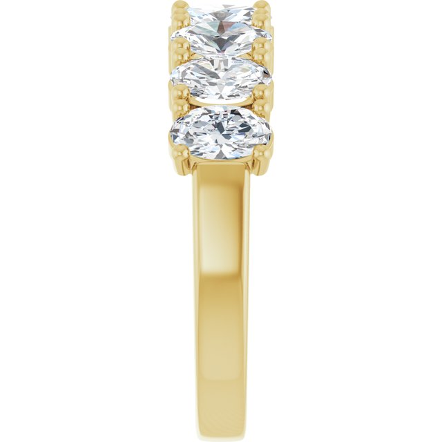 Classic 2.08 Oval Diamond D/VVS2+ Anniversary Ring in 18KY | ViewE Classic 2.08 Oval Diamond D/VVS2+ Anniversary Ring in 18KY | ViewE