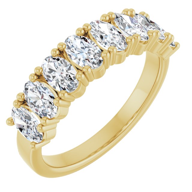 Classic 2.08 Oval Diamond D/VVS2+ Anniversary Ring in 18KY | ViewA Classic 2.08 Oval Diamond D/VVS2+ Anniversary Ring in 18KY | ViewA