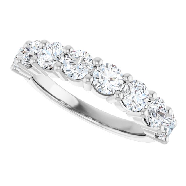 Classic 1.84 Round Diamond D/VVS2+ Anniversary Ring in 18KW | View5