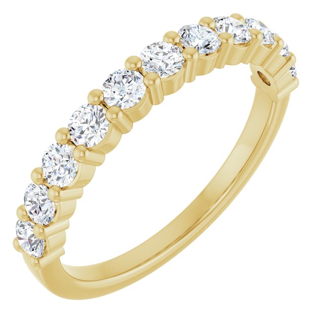 Classic 0.66 Round Diamond D/VVS2+ Anniversary Ring in 18KY | ViewA Classic 0.66 Round Diamond D/VVS2+ Anniversary Ring in 18KY | ViewA