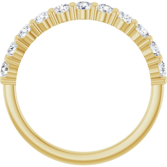 Classic 0.66 Round Diamond D/VVS2+ Anniversary Ring in 18KY | ViewB_4 Classic 0.66 Round Diamond D/VVS2+ Anniversary Ring in 18KY | ViewB_4