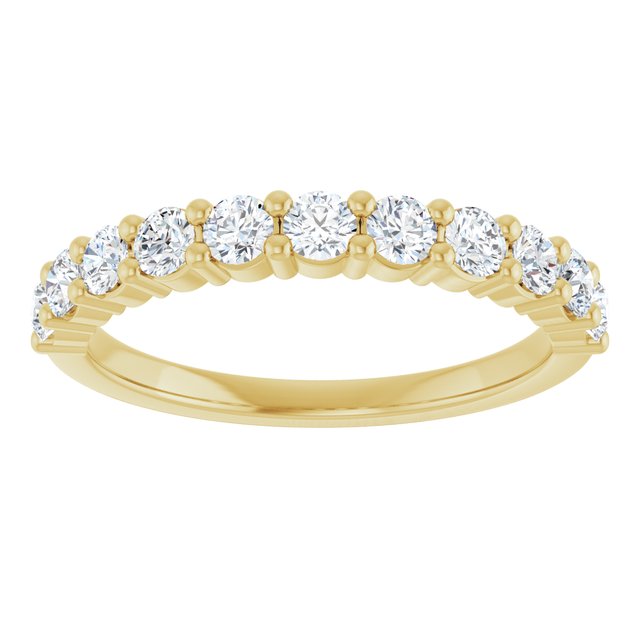 Classic 0.66 Round Diamond D/VVS2+ Anniversary Ring in 18KY | ViewS Classic 0.66 Round Diamond D/VVS2+ Anniversary Ring in 18KY | ViewS