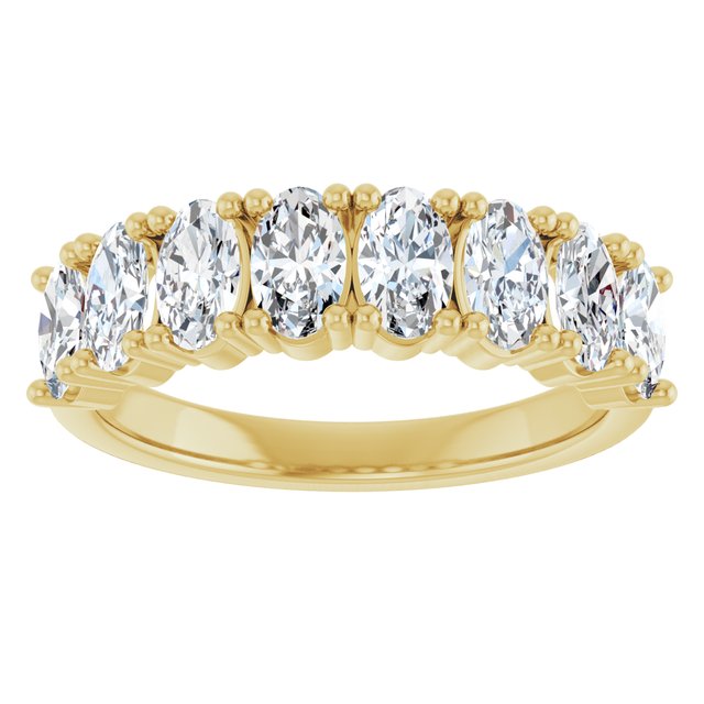 Classic 2.08 Oval Diamond D/VVS2+ Anniversary Ring in 18KY | ViewS Classic 2.08 Oval Diamond D/VVS2+ Anniversary Ring in 18KY | ViewS