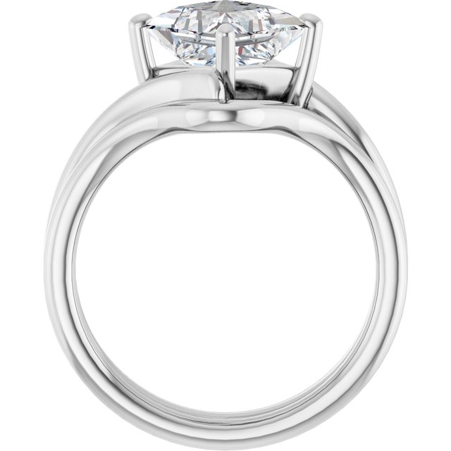 2.10 carat Square Moissanite DEF/VVS Modern Solitaire Engagement Ring in PLAT | AllComponents_ViewB_4