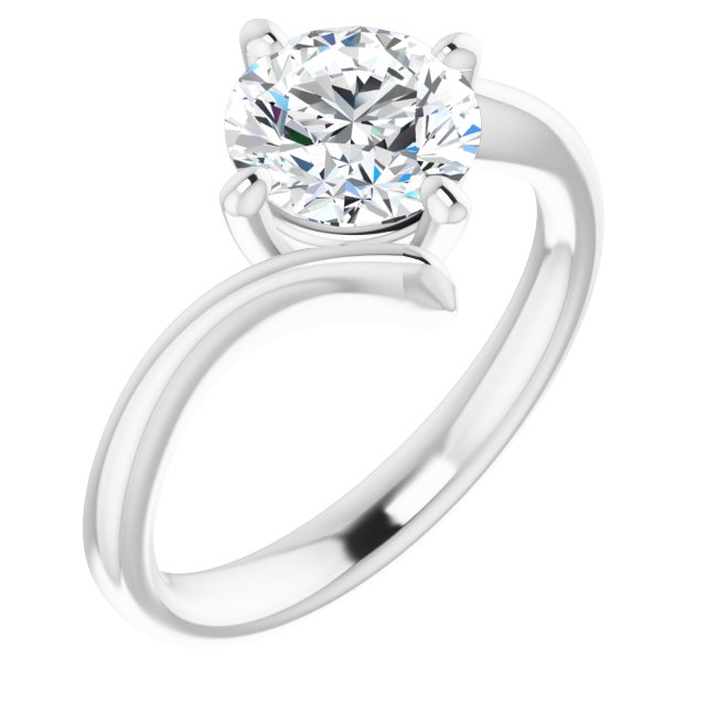 1.50 carat Round Lab-Grown GH/VS2+ Modern Solitaire Engagement Ring in PLAT | ViewA 1.50 carat Round Lab-Grown GH/VS2+ Modern Solitaire Engagement Ring in PLAT | ViewA
