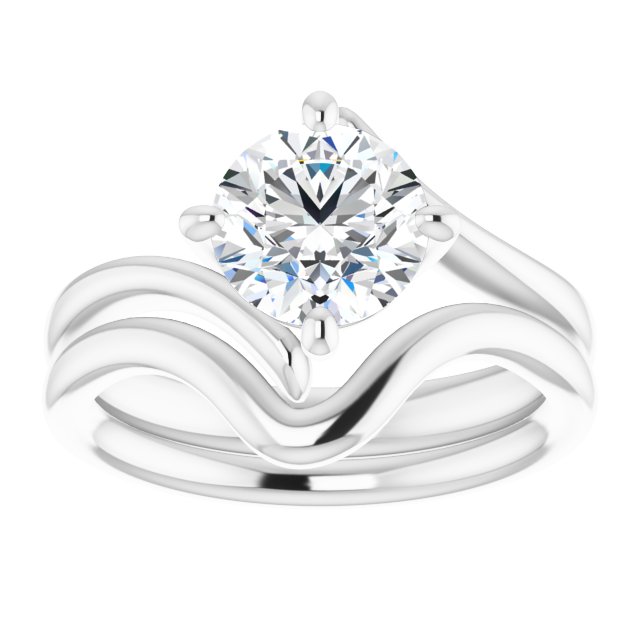 1.50 carat Round Lab-Grown GH/VS2+ Modern Solitaire Engagement Ring in PLAT | AllComponents_ViewS 1.50 carat Round Lab-Grown GH/VS2+ Modern Solitaire Engagement Ring in PLAT | AllComponents_ViewS