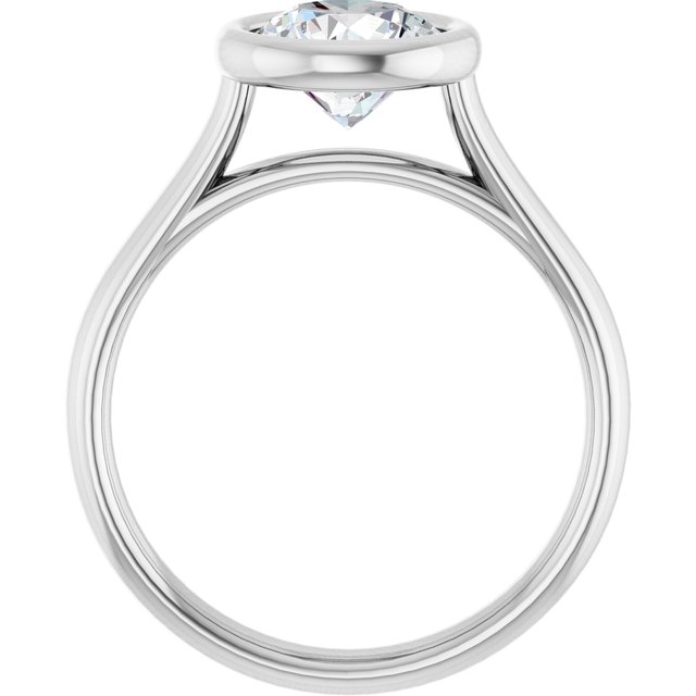 1.50 carat Round Lab-Grown GH/VS2+ Bezel Solitaire Engagement Ring in PLAT | ViewB_4 1.50 carat Round Lab-Grown GH/VS2+ Bezel Solitaire Engagement Ring in PLAT | ViewB_4
