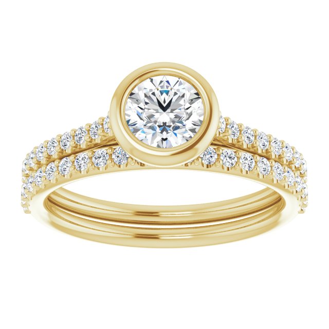 0.70 Round Diamond D/VVS2+ Bezel Sidestone Engagement Ring in 18KY | AllComponents_ViewS 0.70 Round Diamond D/VVS2+ Bezel Sidestone Engagement Ring in 18KY | AllComponents_ViewS