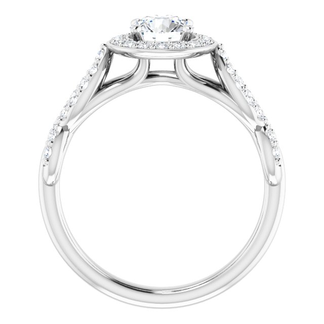 1.04 Tcw Round Diamond GH/VS2+ Infinity Halo Engagement Ring in 14KW | ViewB_4
