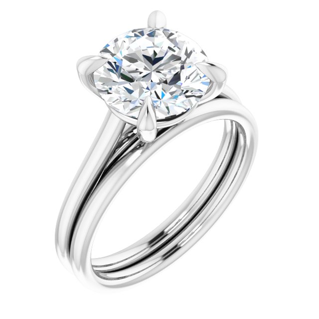 2.70 carat Round Diamond EF/VS1+ Classic Solitaire Engagement Ring in 18KW | AllComponents_ViewA 2.70 carat Round Diamond EF/VS1+ Classic Solitaire Engagement Ring in 18KW | AllComponents_ViewA