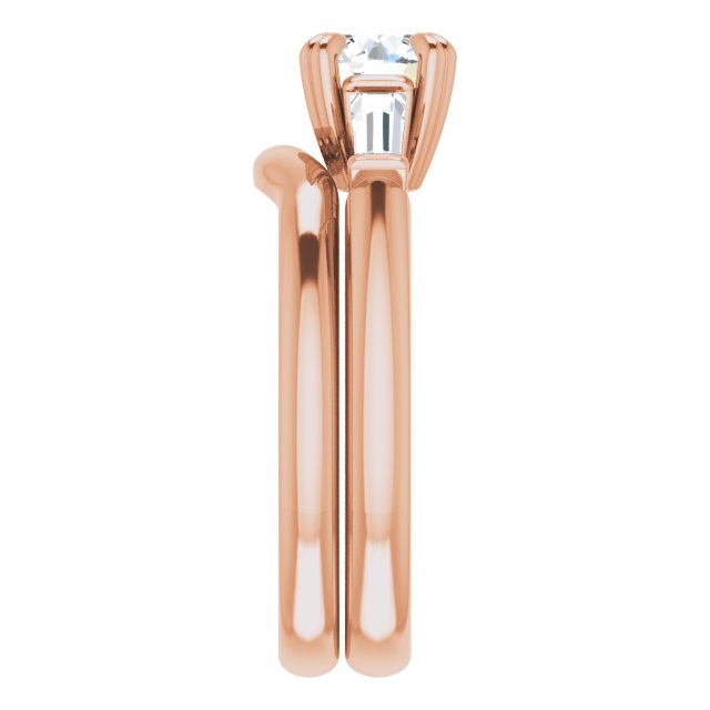 1.16 tcw Round Lab-Grown GH/VS2+ Classic Three Stone Engagement Ring in 14KR | AllComponents_ViewE