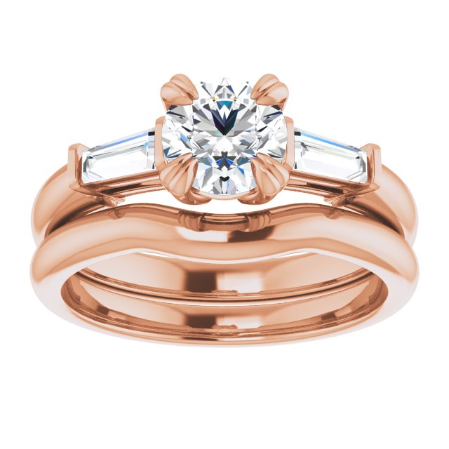 1.16 tcw Round Lab-Grown GH/VS2+ Classic Three Stone Engagement Ring in 14KR | AllComponents_ViewS