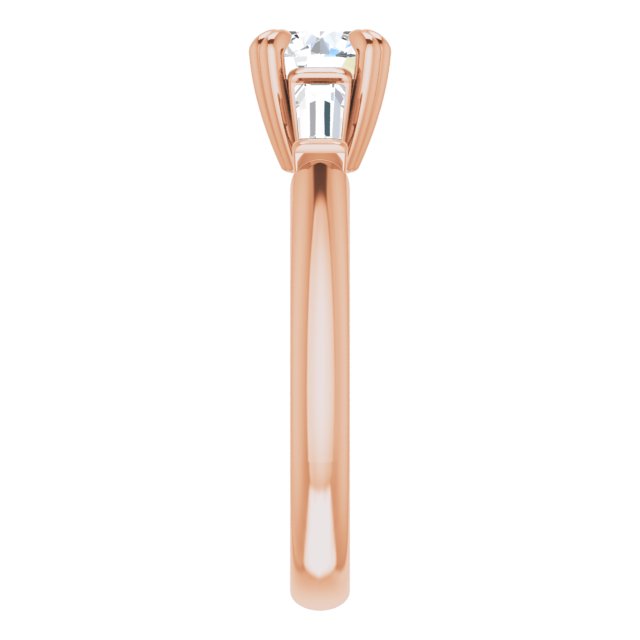 1.16 tcw Round Lab-Grown GH/VS2+ Classic Three Stone Engagement Ring in 14KR | ViewE