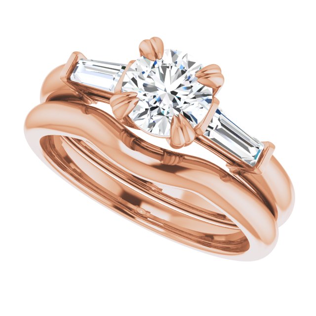 1.16 tcw Round Lab-Grown GH/VS2+ Classic Three Stone Engagement Ring in 14KR | AllComponents_View5