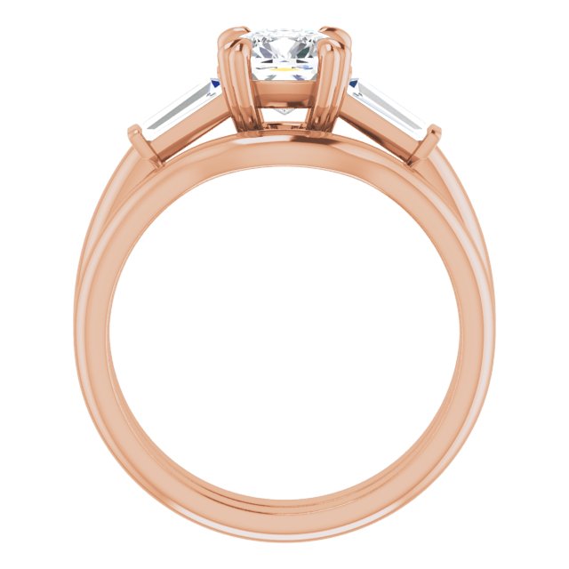 1.46 tcw Cushion Diamond EF/VS1+ Classic Three Stone Engagement Ring in 18KR | AllComponents_ViewB_4