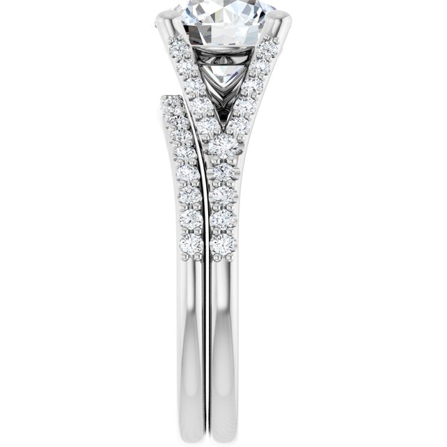2.50 Round Diamond EF/VS1+ Cathedral Sidestone Engagement Ring in 18KW | AllComponents_ViewE 2.50 Round Diamond EF/VS1+ Cathedral Sidestone Engagement Ring in 18KW | AllComponents_ViewE