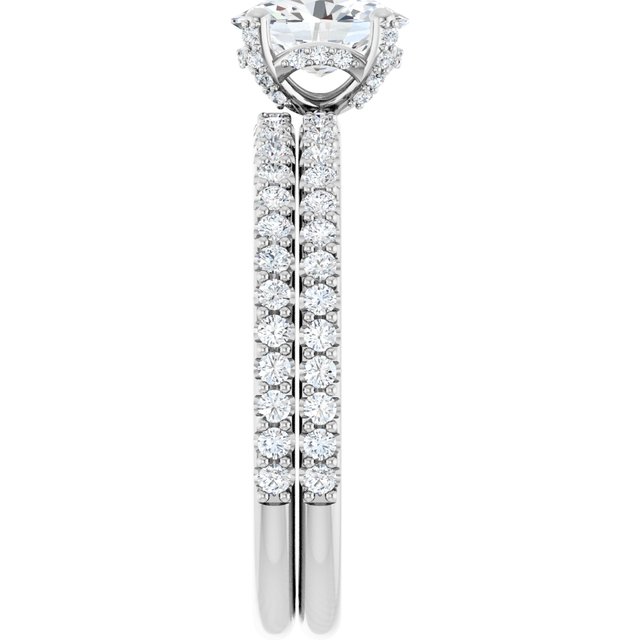 1.21 Tcw Oval Lab-Grown GH/VS2+ Classic Hidden Halo Engagement Ring in 14KW | AllComponents_ViewE 1.21 Tcw Oval Lab-Grown GH/VS2+ Classic Hidden Halo Engagement Ring in 14KW | AllComponents_ViewE