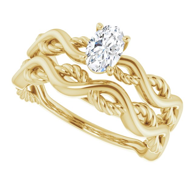0.50 carat Oval Diamond EF/VS1+ Twisted Solitaire Engagement Ring in 14KY | AllComponents_View5 0.50 carat Oval Diamond EF/VS1+ Twisted Solitaire Engagement Ring in 14KY | AllComponents_View5