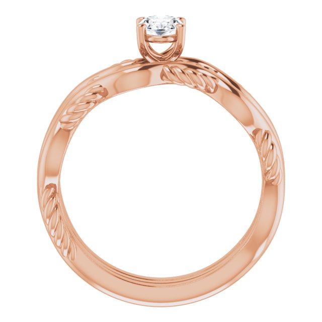 0.50 carat Oval Diamond EF/VS1+ Twisted Solitaire Engagement Ring in 14KR | AllComponents_ViewB_4 0.50 carat Oval Diamond EF/VS1+ Twisted Solitaire Engagement Ring in 14KR | AllComponents_ViewB_4