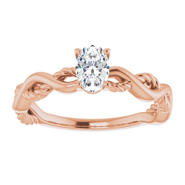 0.50 carat Oval Diamond EF/VS1+ Twisted Solitaire Engagement Ring in 14KR | ViewS 0.50 carat Oval Diamond EF/VS1+ Twisted Solitaire Engagement Ring in 14KR | ViewS