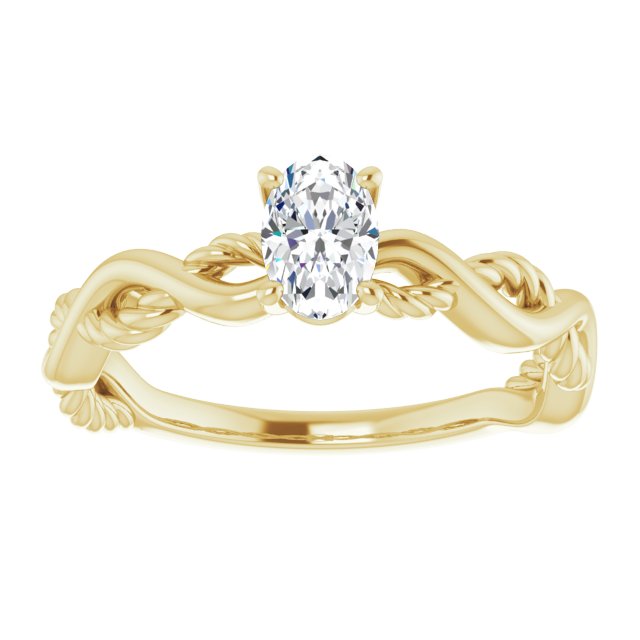 0.50 carat Oval Diamond EF/VS1+ Twisted Solitaire Engagement Ring in 14KY | ViewS 0.50 carat Oval Diamond EF/VS1+ Twisted Solitaire Engagement Ring in 14KY | ViewS