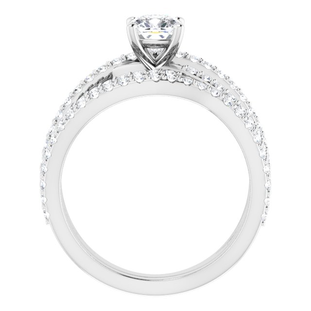 1.32 Cushion Diamond EF/VS1+ Twisted Sidestone Engagement Ring in 14KW | AllComponents_ViewB_4 1.32 Cushion Diamond EF/VS1+ Twisted Sidestone Engagement Ring in 14KW | AllComponents_ViewB_4