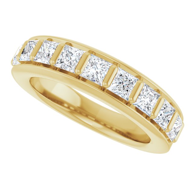 Dome 1.62 Square Lab-Grown EF/VS1+ Anniversary Ring in 14KY | View5 Dome 1.62 Square Lab-Grown EF/VS1+ Anniversary Ring in 14KY | View5