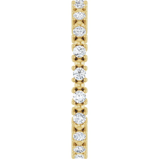 Floating 0.42 tcw Round Lab-Grown GH/VS2+ Eternity Ring in 14KY | ViewE Floating 0.42 tcw Round Lab-Grown GH/VS2+ Eternity Ring in 14KY | ViewE