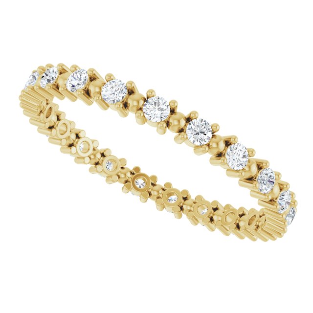Floating 0.42 tcw Round Lab-Grown GH/VS2+ Eternity Ring in 14KY | View5 Floating 0.42 tcw Round Lab-Grown GH/VS2+ Eternity Ring in 14KY | View5