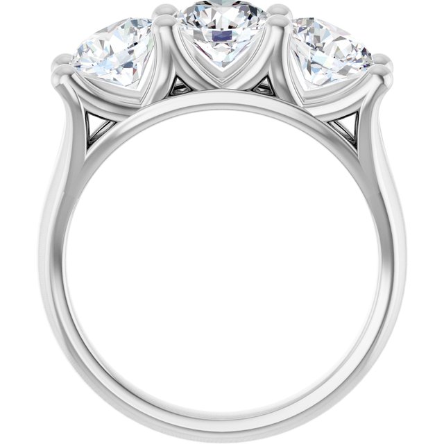 2.40 tcw Round Moissanite DEF/VVS Suspended Three Stone Anniversary Ring in 14KW | ViewB_4 2.40 tcw Round Moissanite DEF/VVS Suspended Three Stone Anniversary Ring in 14KW | ViewB_4