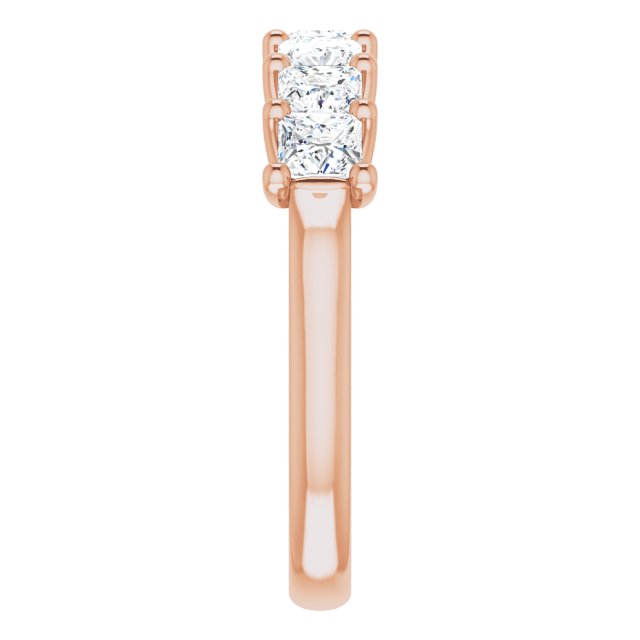 Sculptural 2.17 Square Lab-Grown D/VVS2+ Anniversary Ring in 14KR | ViewE Sculptural 2.17 Square Lab-Grown D/VVS2+ Anniversary Ring in 14KR | ViewE