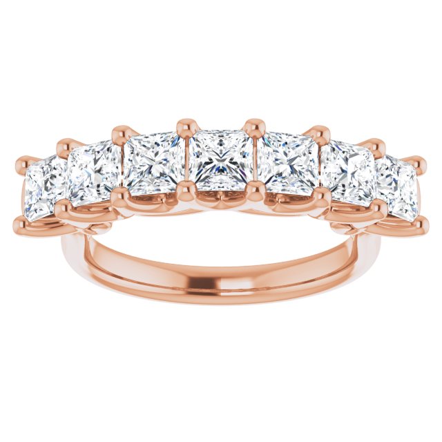 Sculptural 2.17 Square Lab-Grown D/VVS2+ Anniversary Ring in 14KR | ViewS Sculptural 2.17 Square Lab-Grown D/VVS2+ Anniversary Ring in 14KR | ViewS