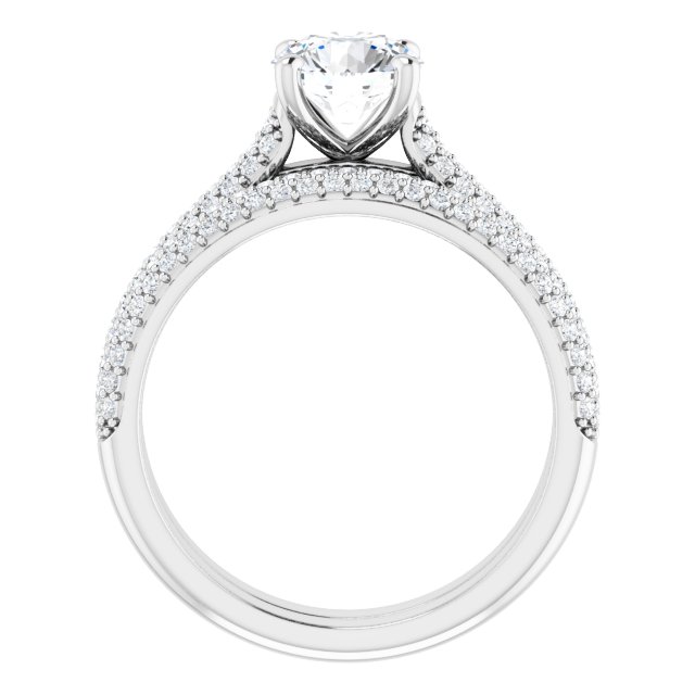 1.41 Round Lab-Grown GH/VS2+ Classic Sidestone Engagement Ring in 14KW | AllComponents_ViewB_4 1.41 Round Lab-Grown GH/VS2+ Classic Sidestone Engagement Ring in 14KW | AllComponents_ViewB_4
