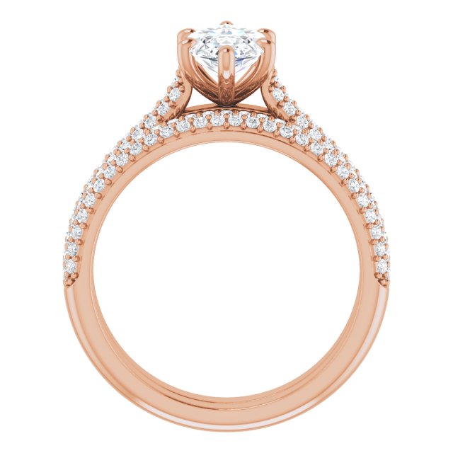 2.21 Marquise Diamond EF/VS1+ Classic Sidestone Engagement Ring in 18KR | AllComponents_ViewB_4
